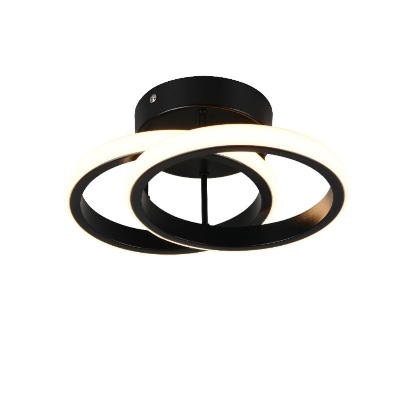 Musta metalli kattovalaisin, Yasser, 7W, 3000K LED
