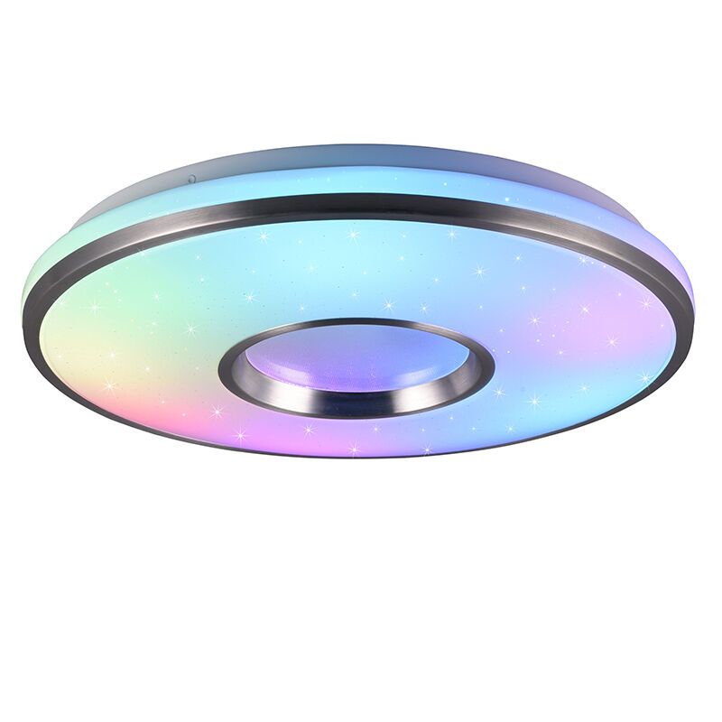 Valkoinen muovi kattolamppu, Franz, 21W, RGBW LED, kaukosäätimellä