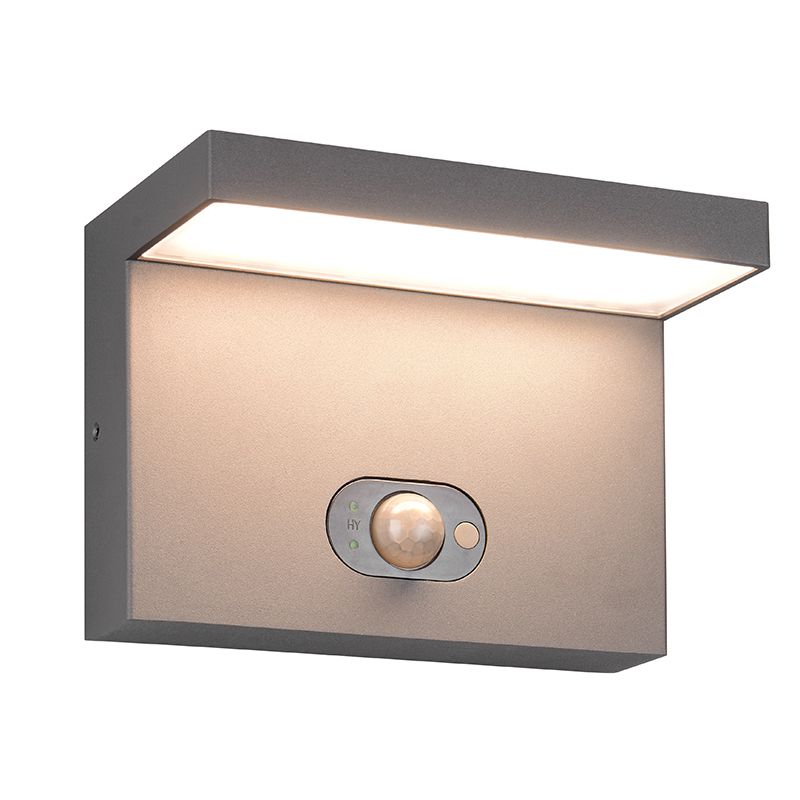 Antrasiitti alumiini aurinkovoimainen ulkovalaisin, Nesrin, 5W, white switch LED, IP65