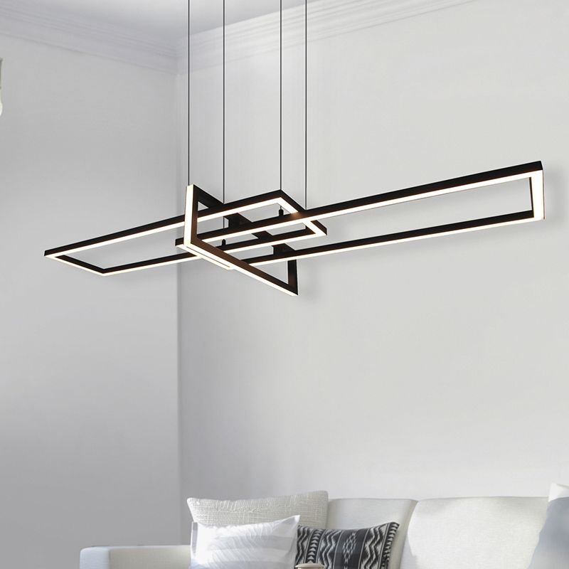 Musta metalli riippuvalaisin valaisin ruokapöydän päälle, Hatun, 34W, 3000K LED