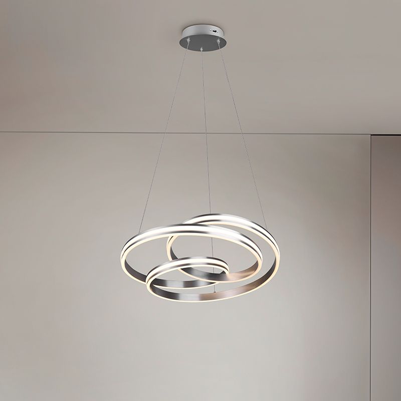 Nikkeli metalli riippuvalaisin valaisin ruokapöydän päälle, Elyse, 60W, white switch LED