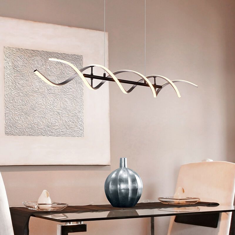 Kromi alumiini riippuvalaisin, Sylvian, 45W, white switch LED, 3-portaisesti himmennettävä