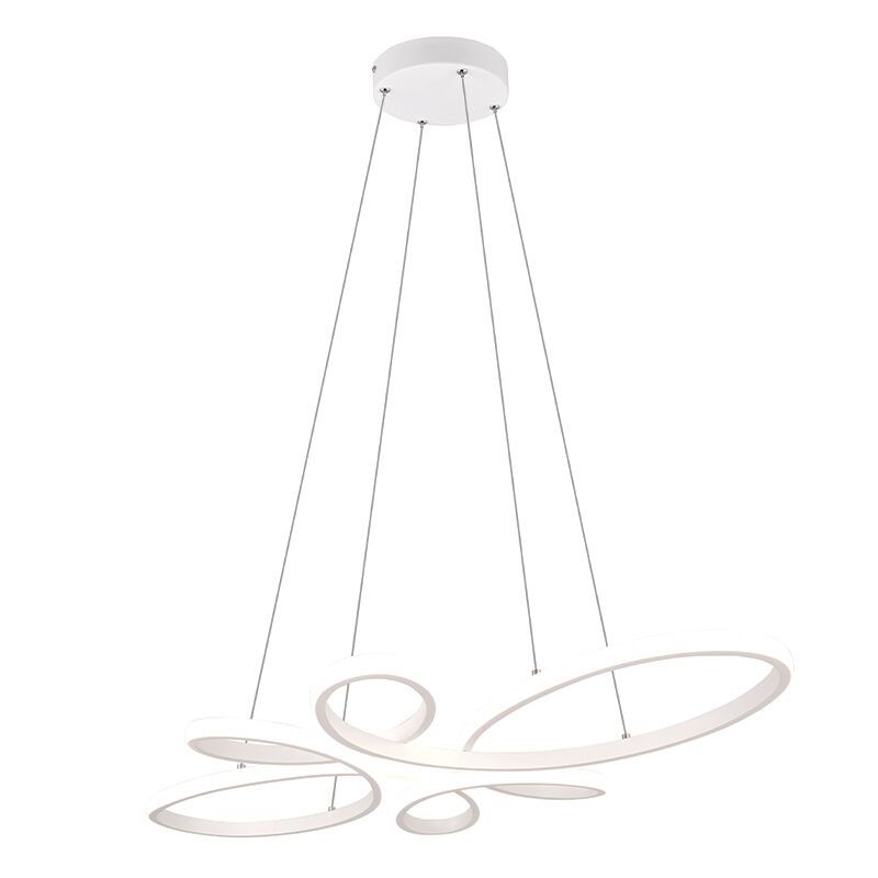 Valkoinen metalli riippuvalaisin, Vikash, 32W, 4000K LED, 3-portaisesti himmennettävä
