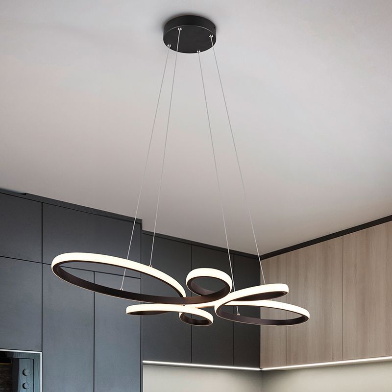 Musta metalli riippuvalaisin, Vikash, 32W, 3000K LED, 3-portaisesti himmennettävä