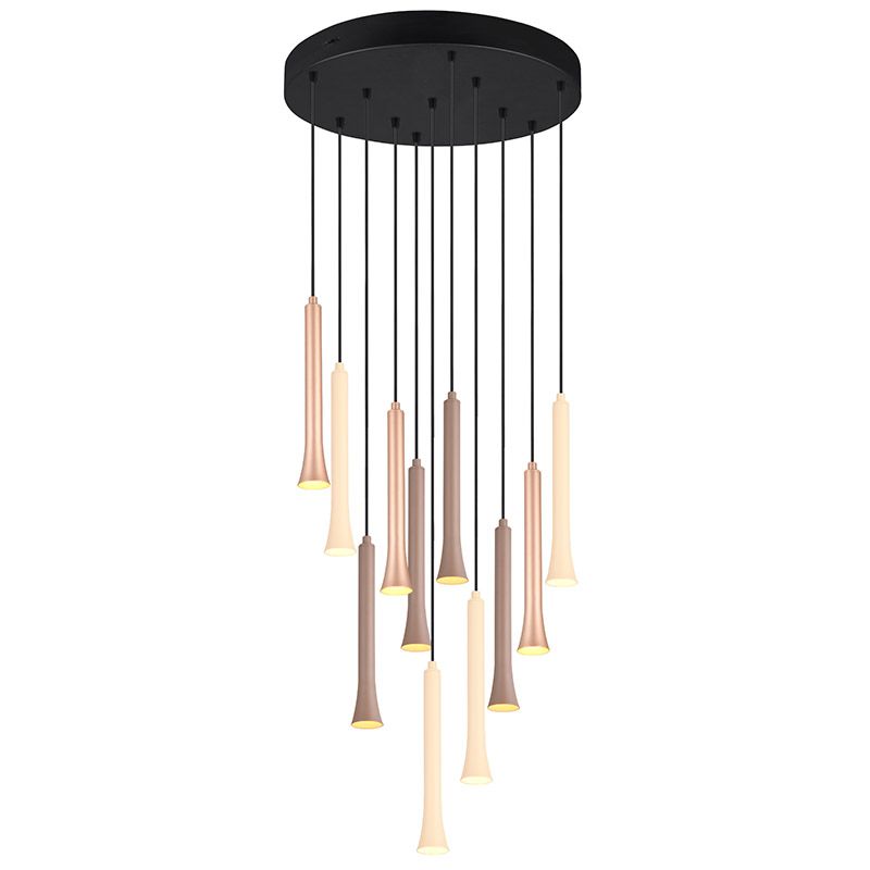 Musta metalli riippuvalaisin, Albartus, 3W, white switch LED, 3-portaisesti himmennettävä