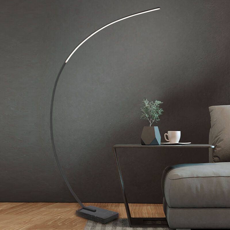 Musta metalli kaarilamppu, Yoel, 18W, 3000K LED, katkaisimella