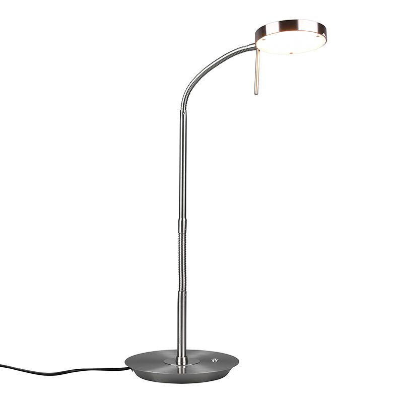 Nikkeli metalli pöytävalaisin, Bilge, 12W, valonvärisäädettävä LED, katkaisimella