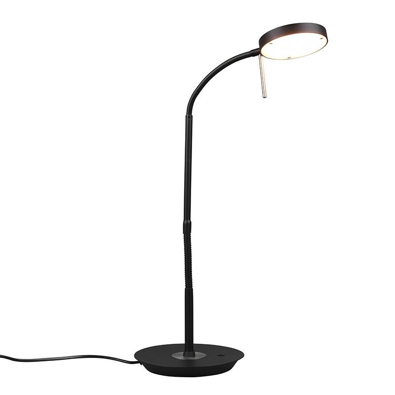 Musta metalli pöytävalaisin, Bilge, 12W, valonvärisäädettävä LED, katkaisimella Musta metalli pöytävalaisin, Bilge, 12W, valonvärisäädettävä LED, katkaisimella