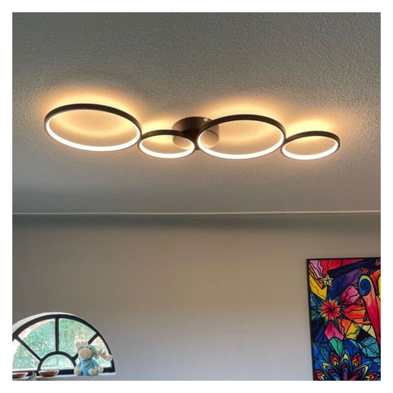 Musta metalli kattolamppu, Robon, 37W, 3000K LED