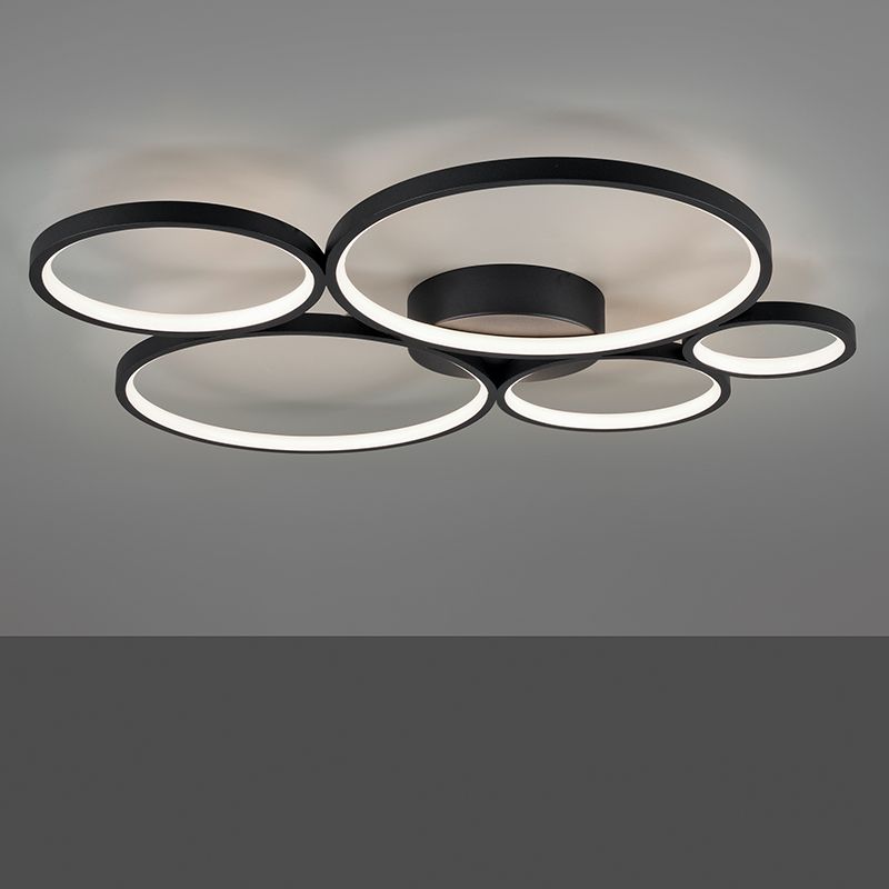 Musta metalli kattolamppu, Robon, 49W, 3000K LED Musta metalli kattolamppu, Robon, 49W, 3000K LED