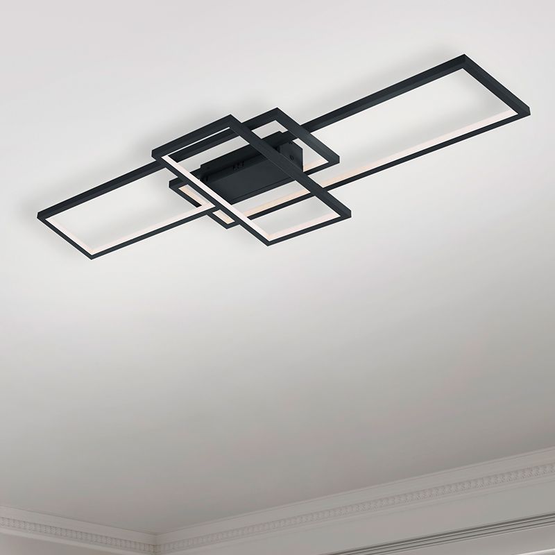 Antrasiitti metalli kattolamppu, Jetse, 36W, RGBW LED, kaukosäätimellä