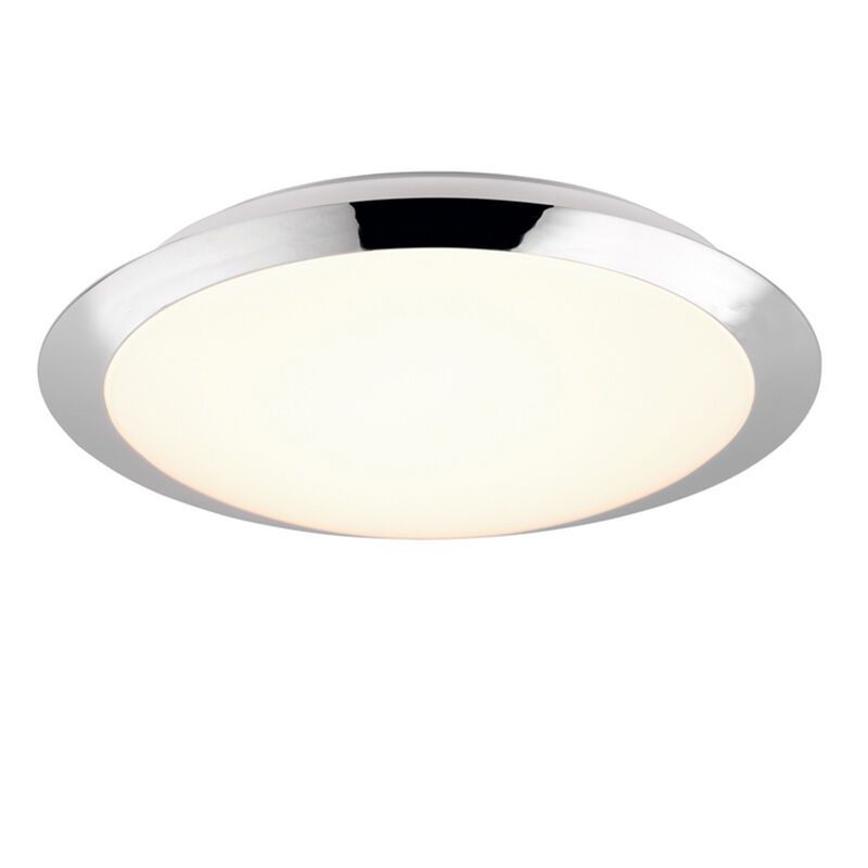 Kromi muovi kylpyhuoneen kattovalaisin, Ronan, 12W, 3000K LED, IP44