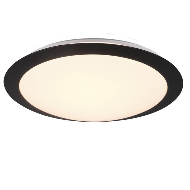Musta muovi kylpyhuoneen kattovalaisin, Ronan, 12W, 3000K LED, IP44