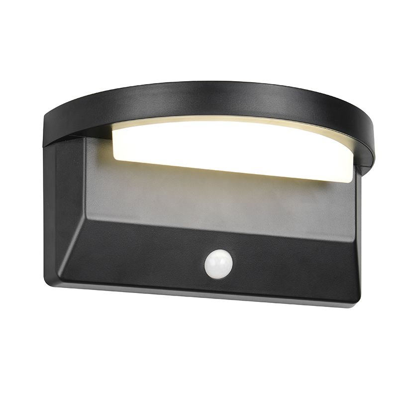 Musta muovi aurinkovoimainen ulkovalaisin, Neelam, 8W, 4000K LED, IP44