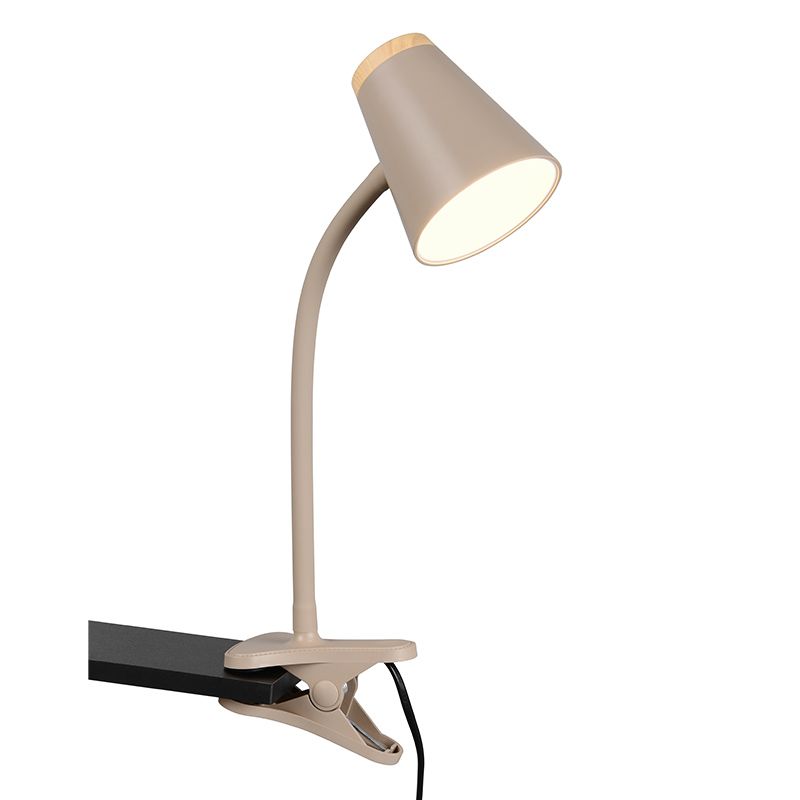 Ruskea muovi puristinvalaisin, Rahul, 4,5W, 3000K LED, katkaisimella