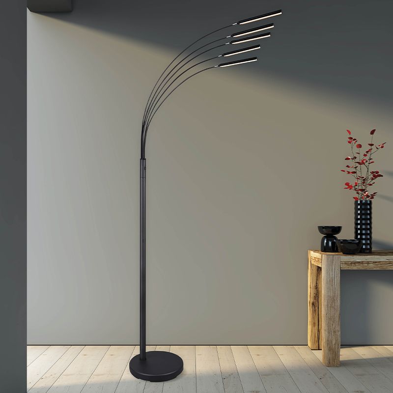 Nikkeli metalli lattiavalaisin, Ekram, 3,5W, 3000K LED, katkaisimella Nikkeli metalli lattiavalaisin, Ekram, 3,5W, 3000K LED, katkaisimella