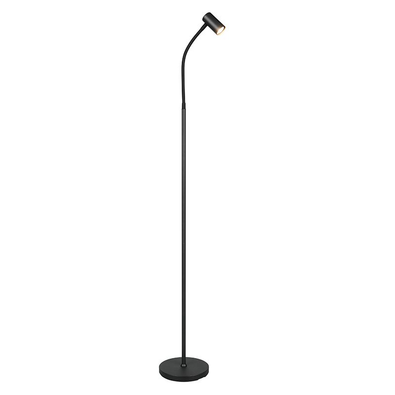 Musta metalli gulv lampe, Suradj, katkaisimella