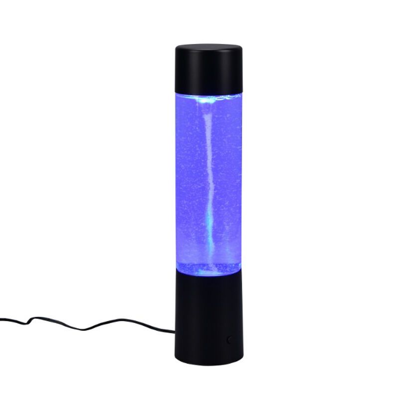 Musta muovi pöytävalaisin, Mehdi, 1W, RGB LED, katkaisimella