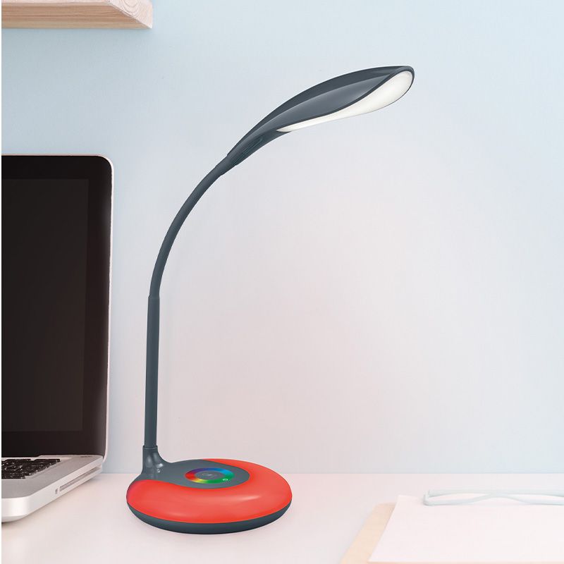 Antrasiitti muovi työpöytävalaisin, Zetan, 3W, RGBW LED, kosketushimmentimellä