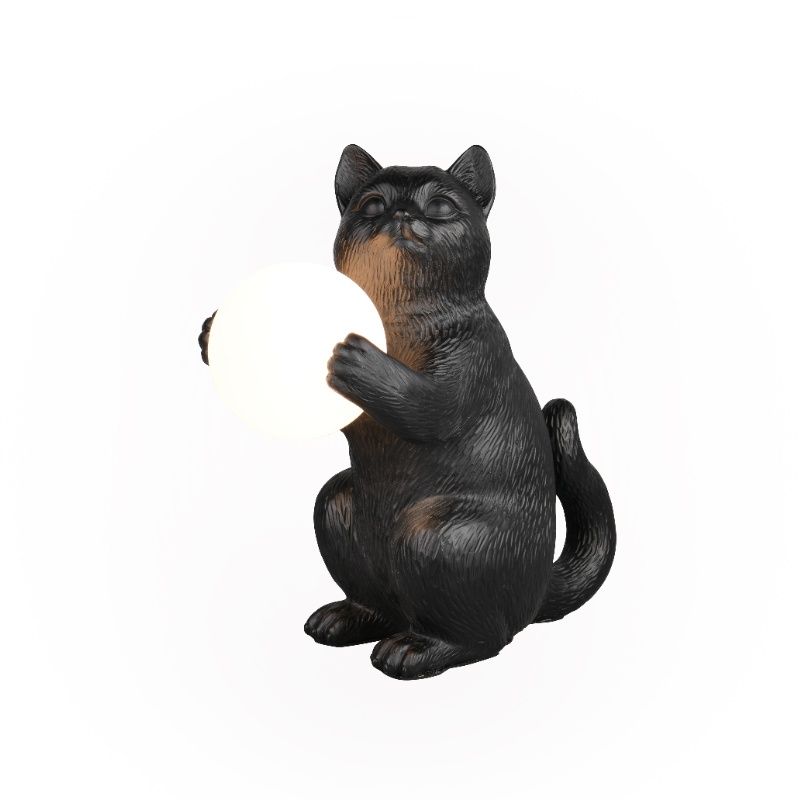 Musta muovi pöytävalaisin, Gatto, katkaisimella
