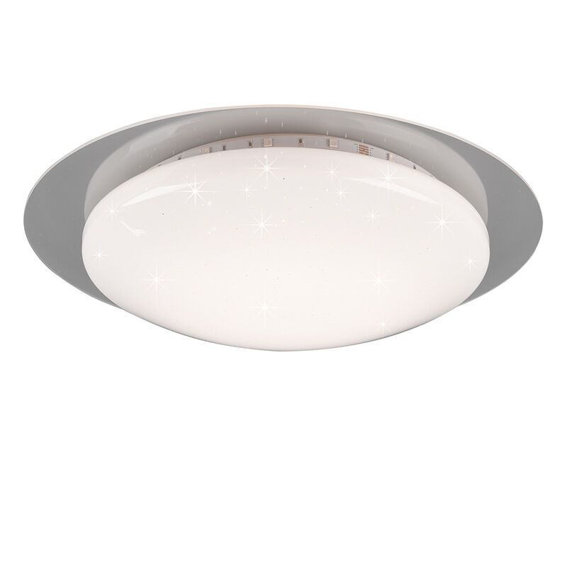 Valkoinen muovi kattolamppu, Suzy, 13W, RGBW LED, kaukosäätimellä Valkoinen muovi kattolamppu, Suzy, 13W, RGBW LED, kaukosäätimellä