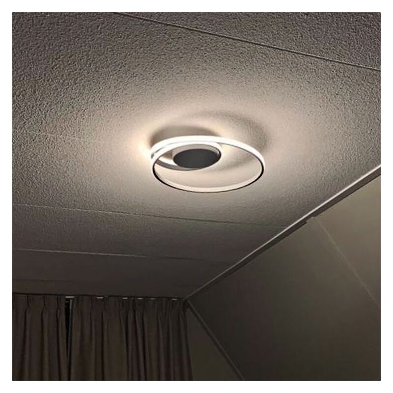 Valkoinen metalli kattolamppu, Sassandra, 22W, 3000K LED, 3-portaisesti himmennettävä
