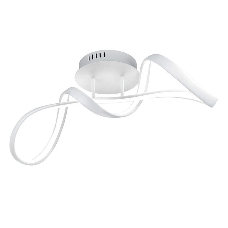 Valkoinen metalli kattovalaisin, Renso, 28W, 4000K LED, 3-portaisesti himmennettävä