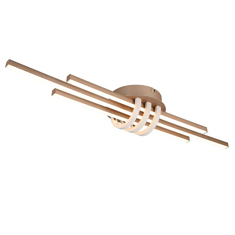Ruskea metalli kattolamppu, Saloua, 20W, 3000K LED, 3-portaisesti himmennettävä