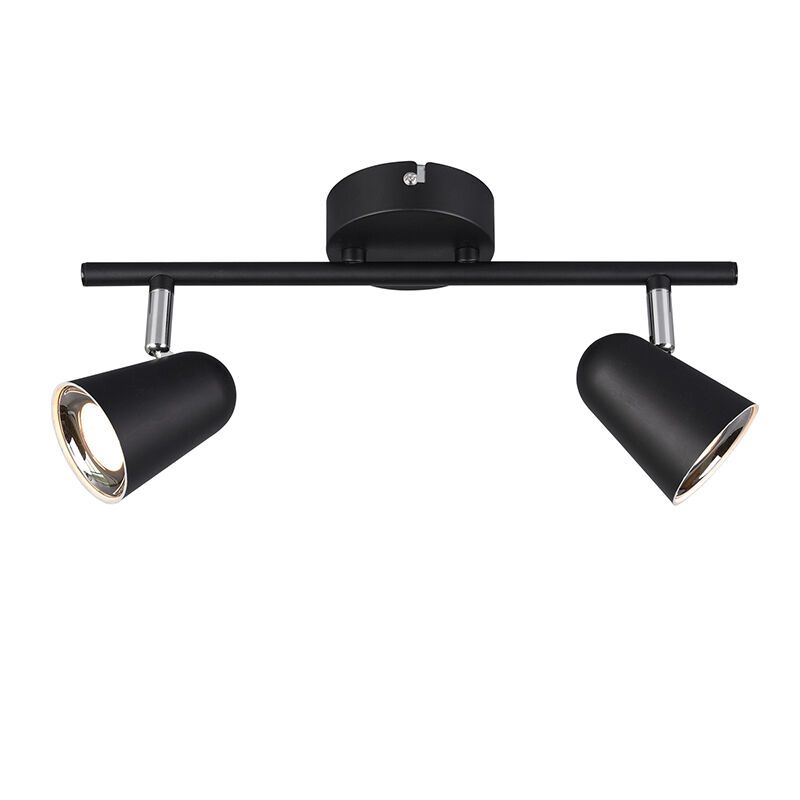 Musta muovi kattokohdevalaisin, Taj, 3W, 3000K LED