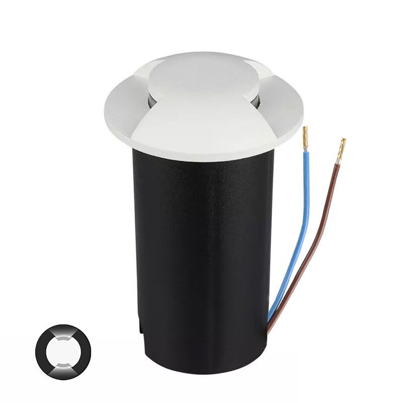 Moderni maavalaisin valkoinen, Marcus, 1W, 6500K LED, IP67