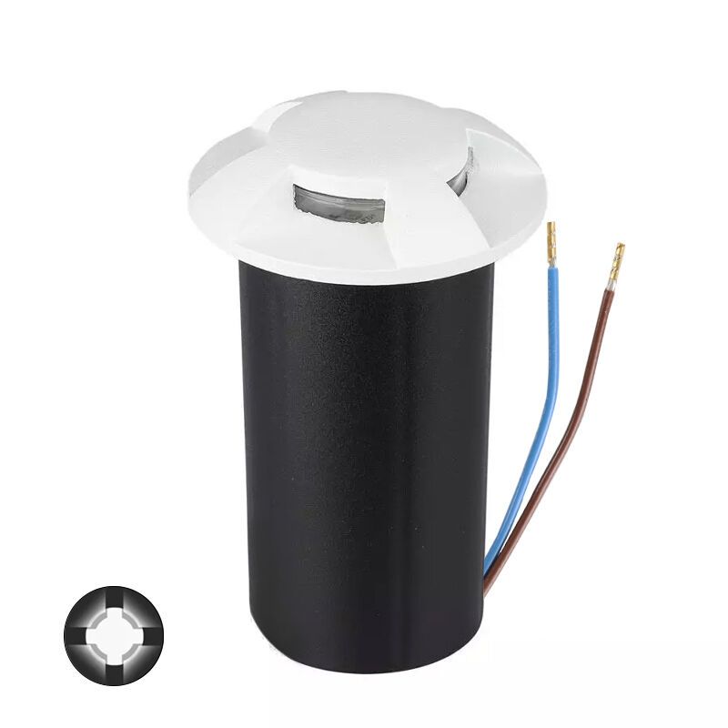 Moderni maavalaisin valkoinen, Marcus, 1W, 6500K LED, IP67