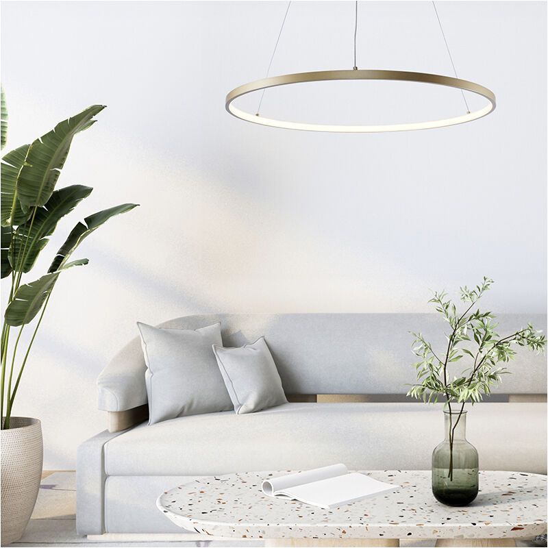 Design riippuvalaisin kulta, Kubra, 28W, lämmin–kylmä valkoinen säädettävä LED