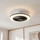 Moderni kattotuuletin musta, Hale, 40W, 3000K LED, kaukosäätimellä