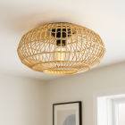 Rottinki kattolamppu ruskea, Emilio