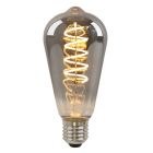 Himmennettävä E27 Olucia LED Edison -lamppu Tuelo, harmaa, 4W, 2200K