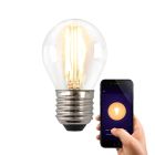 Olucia Älykäs LED-lamppu E27 Melchis, P45, 5W, himmennettävä lämpimäksi