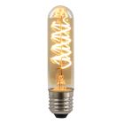Himmennettävä E27 Olucia LED-putkilamppu Damien, meripihkanvärinen, 4W, 2200K