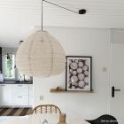 Rustiikkinen riippuvalaisin beige, Leila
