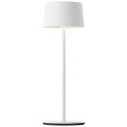 Moderni ulkopöytävalaisin valkoinen, Petter, 2W, 3000K LED, IP44, 3-portaisesti himmennettävä