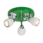 Metalli lastenhuoneen kattokohdevalaisin vihreä, Carsten, 2,5W, 3000K LED