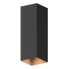 Musta alumiini ylös alas seinävalaisin, Dion, 8W, 3000K LED, IP54