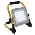 Keltainen ladattava työvalo alumiinia, Hilmi, 60W, 6500K LED, IP44, kytkimellä