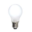 Himmennettävä E27 Olucia LED-lamppu, A60, 5W, valkoinen lasi, 6500k