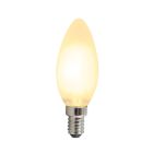 Himmennettävä E14 Olucia LED-kynttilä, 3W, valkoinen lasi, 2700k