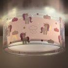 Vaaleanpunainen muovi lastenhuoneen kattovalaisin, Unicorn