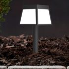 Muovi aurinkoenergialla puutarhakohdevalaisin musta, Imelda, 7,5W, 3000K LED, IP65