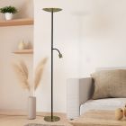Moderni teräs lattiavalaisin messinki, Crijn, 26,5W, 2700K LED, kosketushimmentimellä