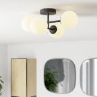 Moderni teräs kattovalaisin musta, Cornee, 4,2W, 2700K LED, IP44