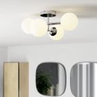 Moderni teräs kattovalaisin kromi, Cornee, 4,2W, 2700K LED, IP44