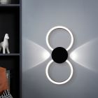 Design alumiini seinävalaisin musta, Vixa, 20W, 3000K LED